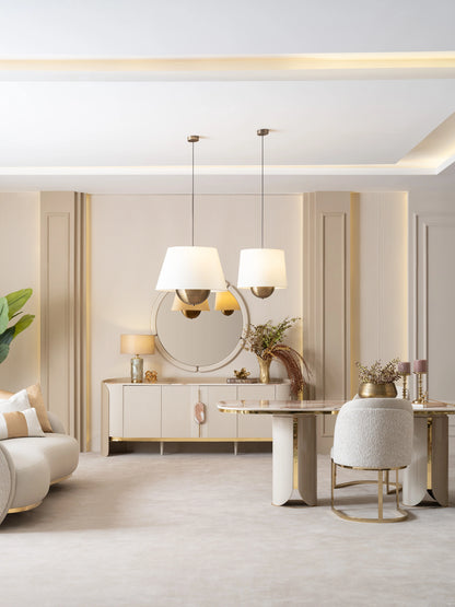 Hilton Modern Dining Set - 6 Seater Table & Chairs: Luxe Life Furniture