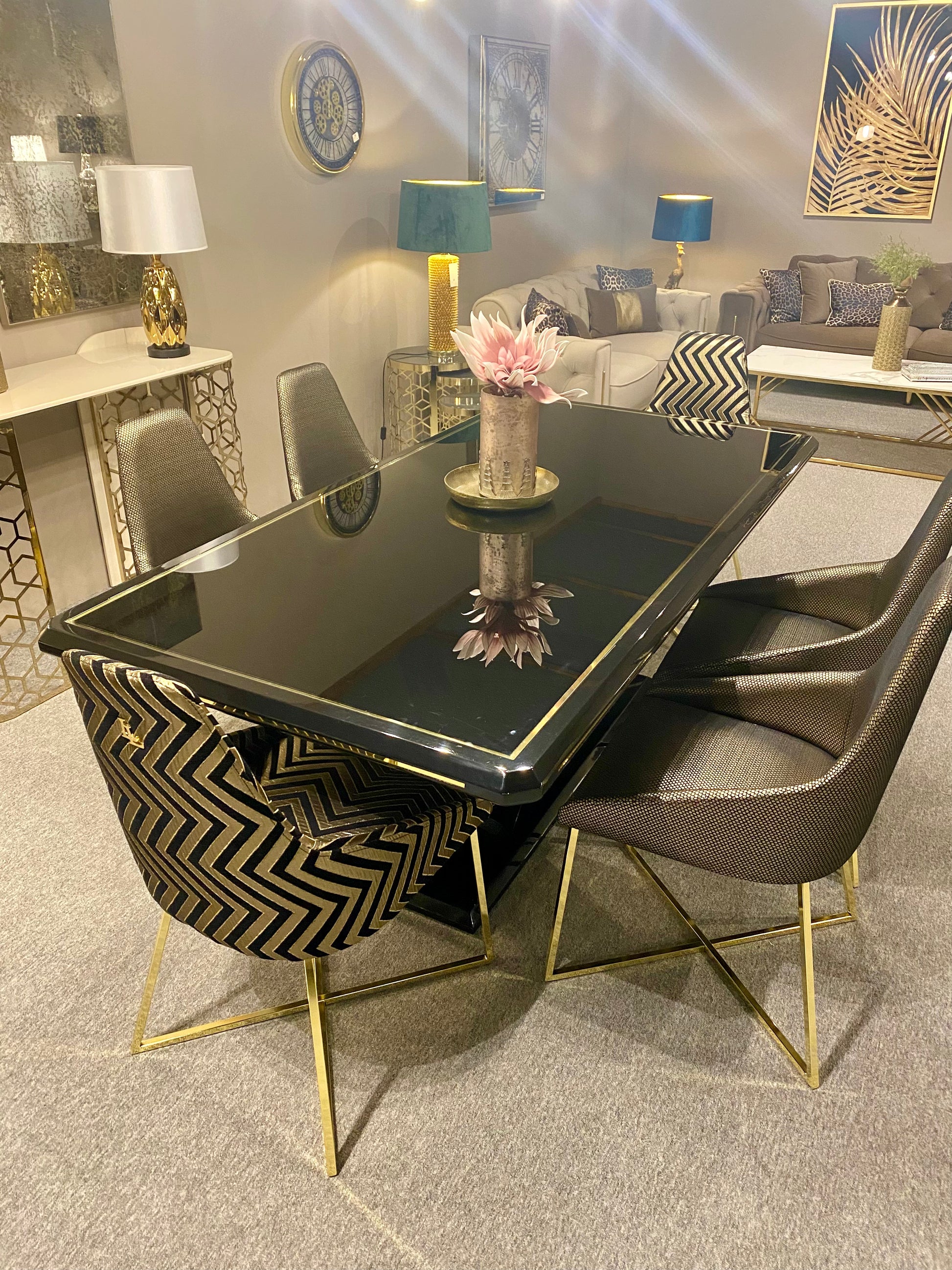 Venice Dining Table with 6 Chairs - Luxe Life Furniture