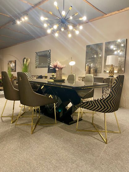 Venice Dining Table with 6 Chairs - Luxe Life Furniture