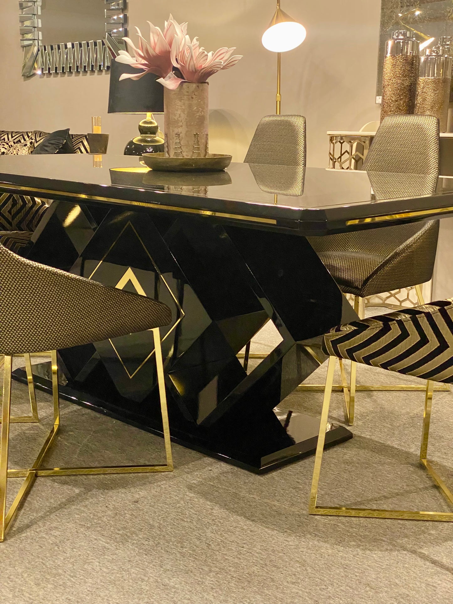 Venice Dining Table with 6 Chairs - Luxe Life Furniture