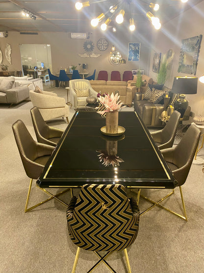 Venice Dining Table with 6 Chairs - Luxe Life Furniture