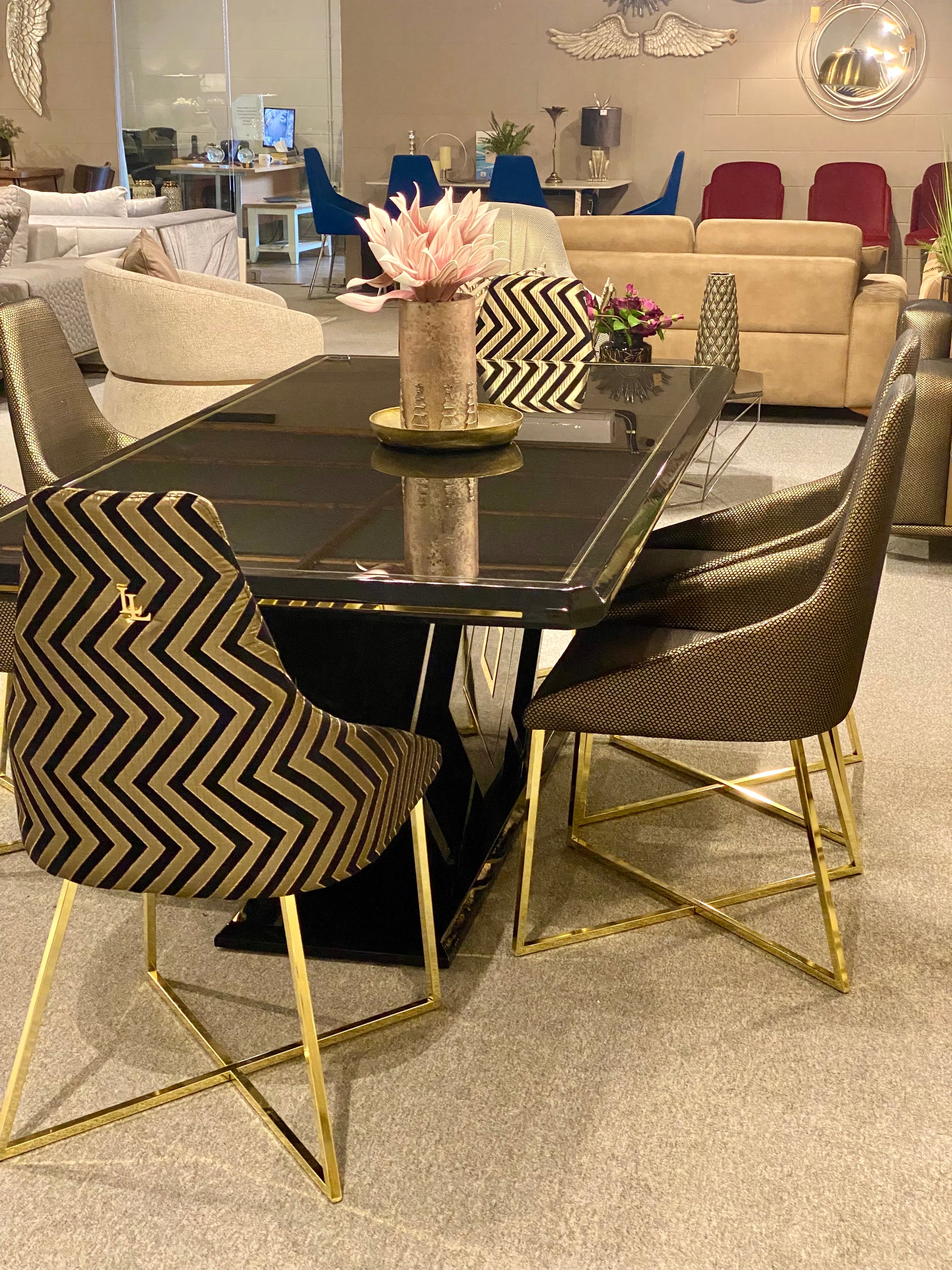 Venice Dining Table with 6 Chairs - Luxe Life Furniture