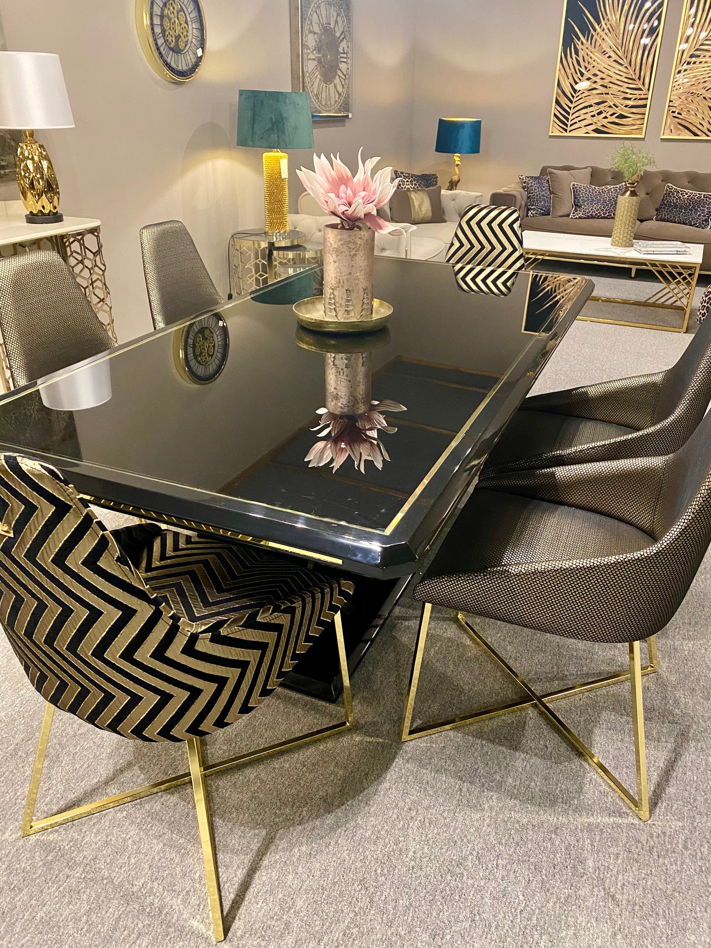 Venice Dining Table with 6 Chairs - Luxe Life Furniture