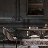 Luxury: Lyon Velvet Chair-Woody Brown:Luxe Life Furniture