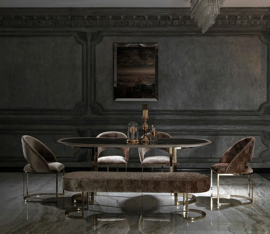 Lyon Dining Table - Elegantly Seats 6: Luxe Life Furniture