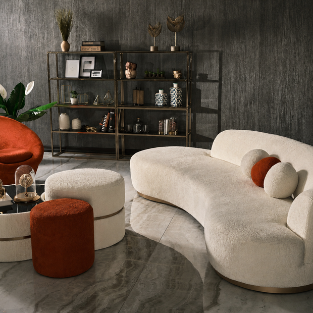Laila 3 Seater Curved Sofa