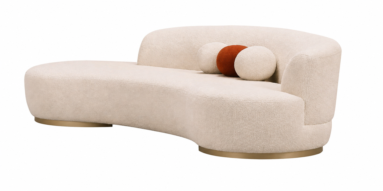 Laila 3 Seater Curved Sofa