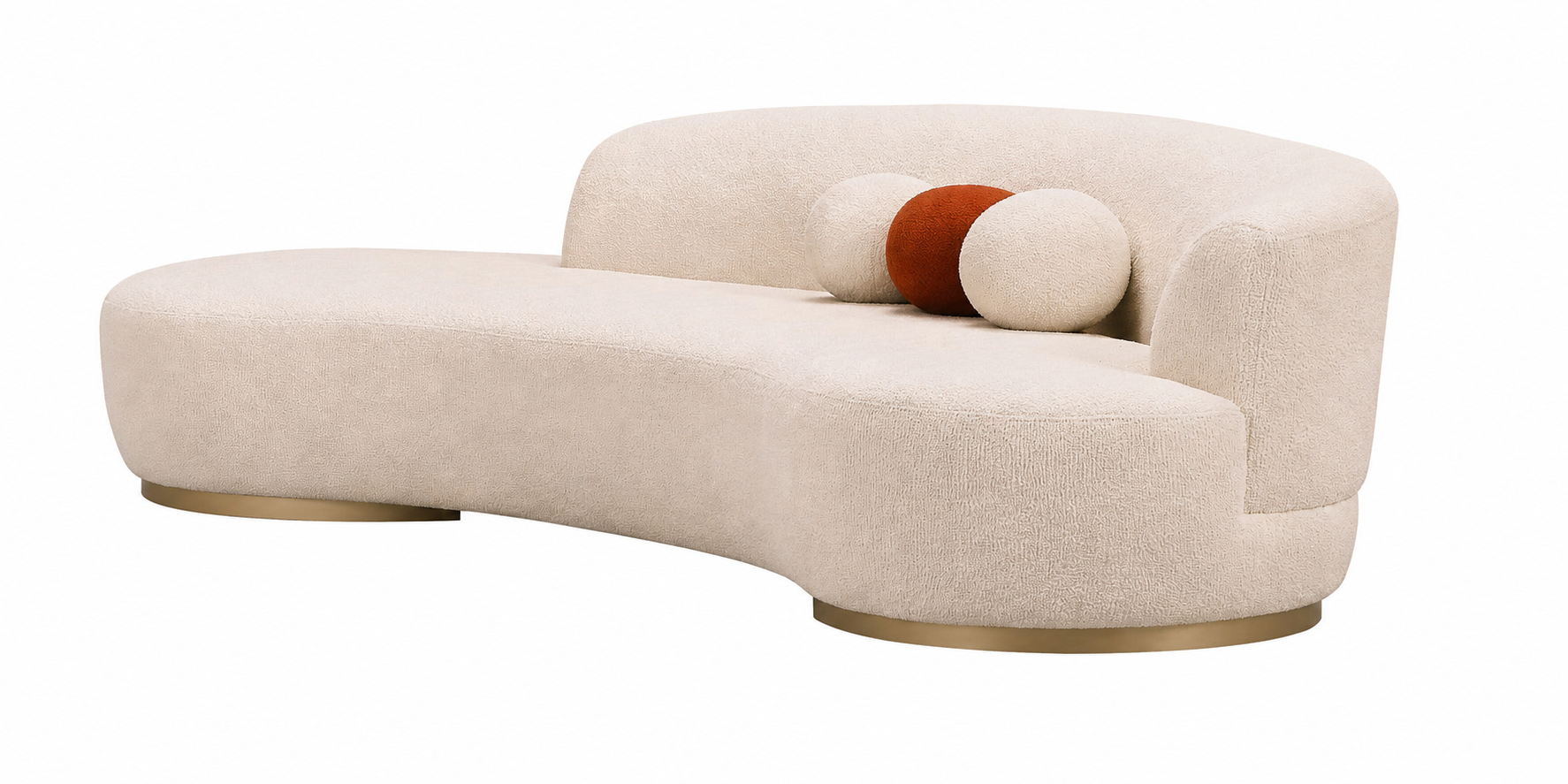 Laila 3 Seater Curved Sofa