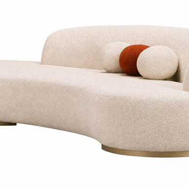 Laila 3 Seater Curved Sofa