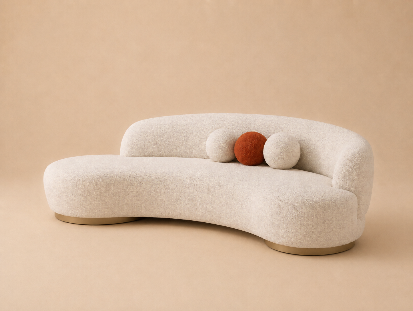 Laila 3 Seater Curved Sofa