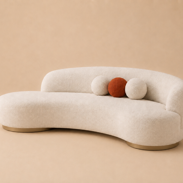 Laila 3 Seater Curved Sofa
