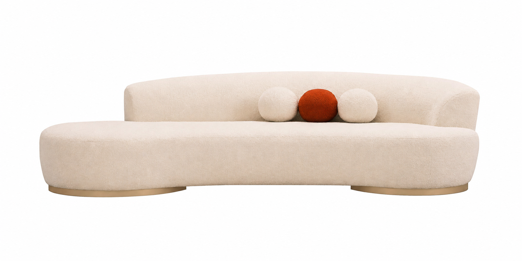 Laila 3 Seater Curved Sofa