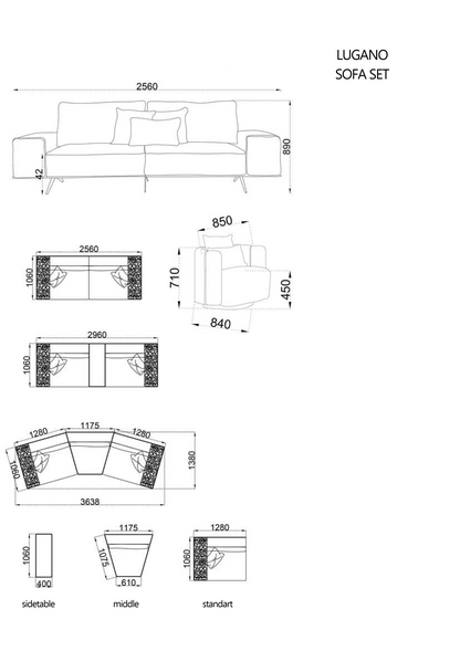 Lugano Sofa Set: Luxe Life Furniture