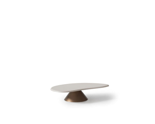 Luna Oval White Coffee Table