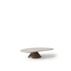 Luna Oval White Coffee Table