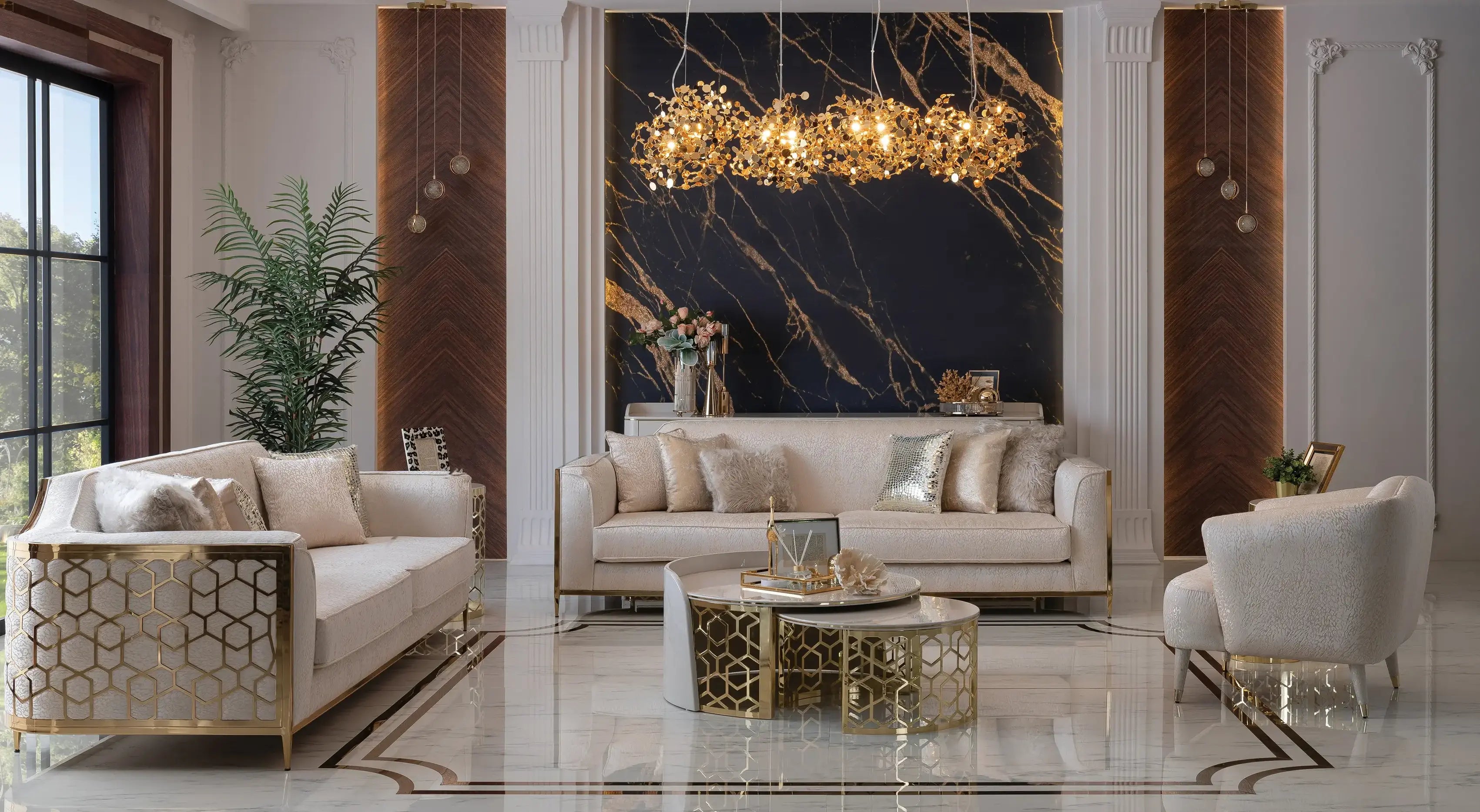 Luxury Modern Flamingo Sofa Set