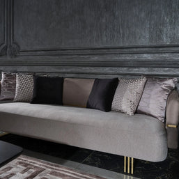 Madrid Sofa Set in Ivory & Gold | Luxe Life Furniture