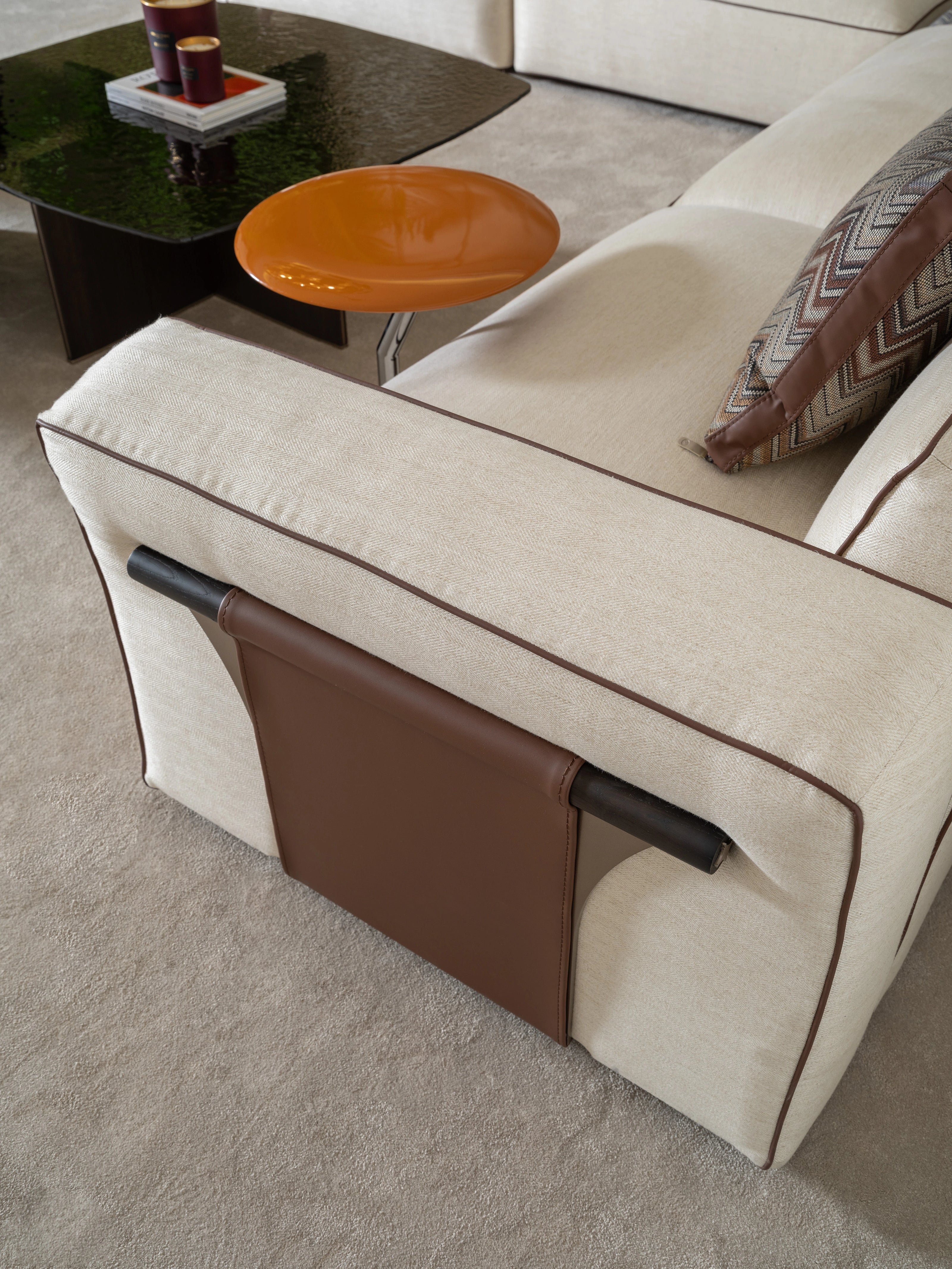 Moka sofa arm side view 
