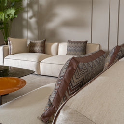 Moka sofa set showing the cousins from side view