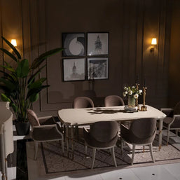  Monaco Cream Wood Dining Chair: Luxurious Comfort for Modern Dining Rooms. 