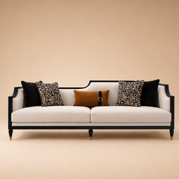 Monaco Wooden Frame 3 Seater Sofa