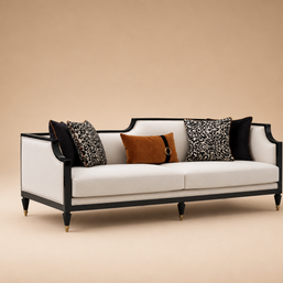 Monaco Wooden Frame 3 Seater Sofa