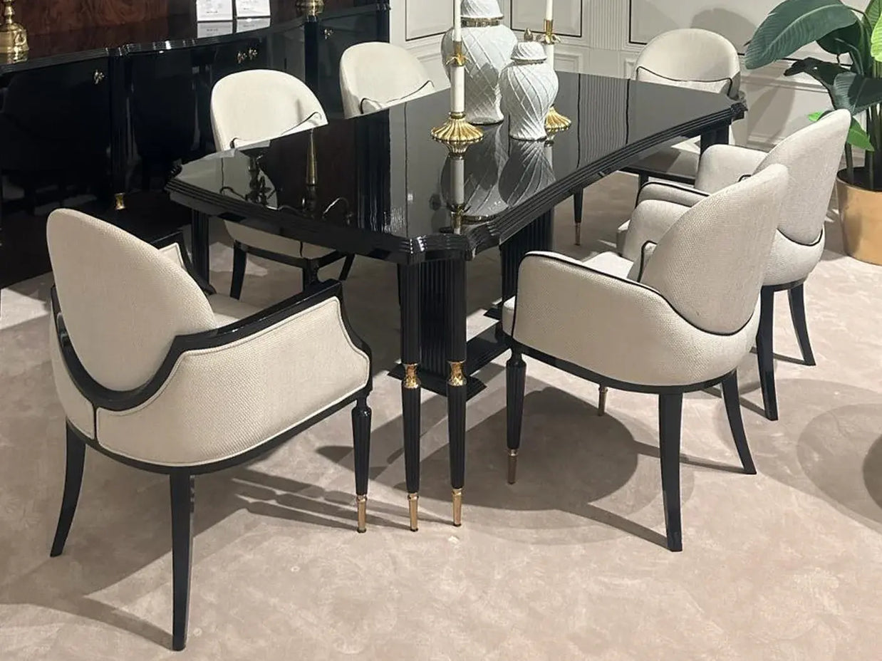  Monaco Cream Wood Dining Chair: Luxurious Comfort for Modern Dining Rooms. 