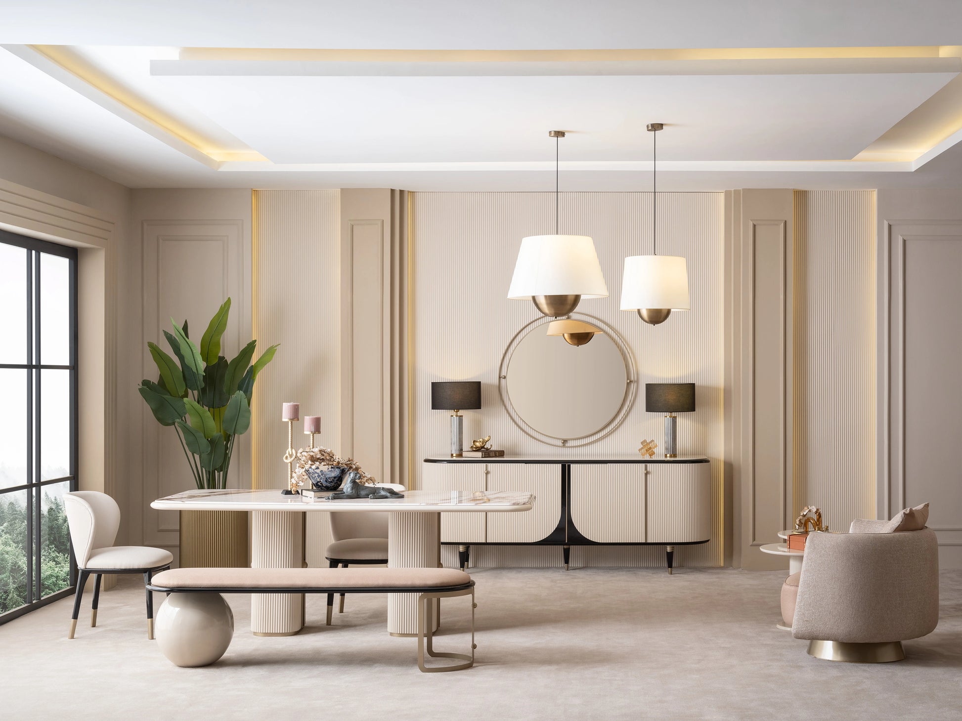 Nobel Dining Set: Modern Kitchen Furniture | Luxe Life Furniture