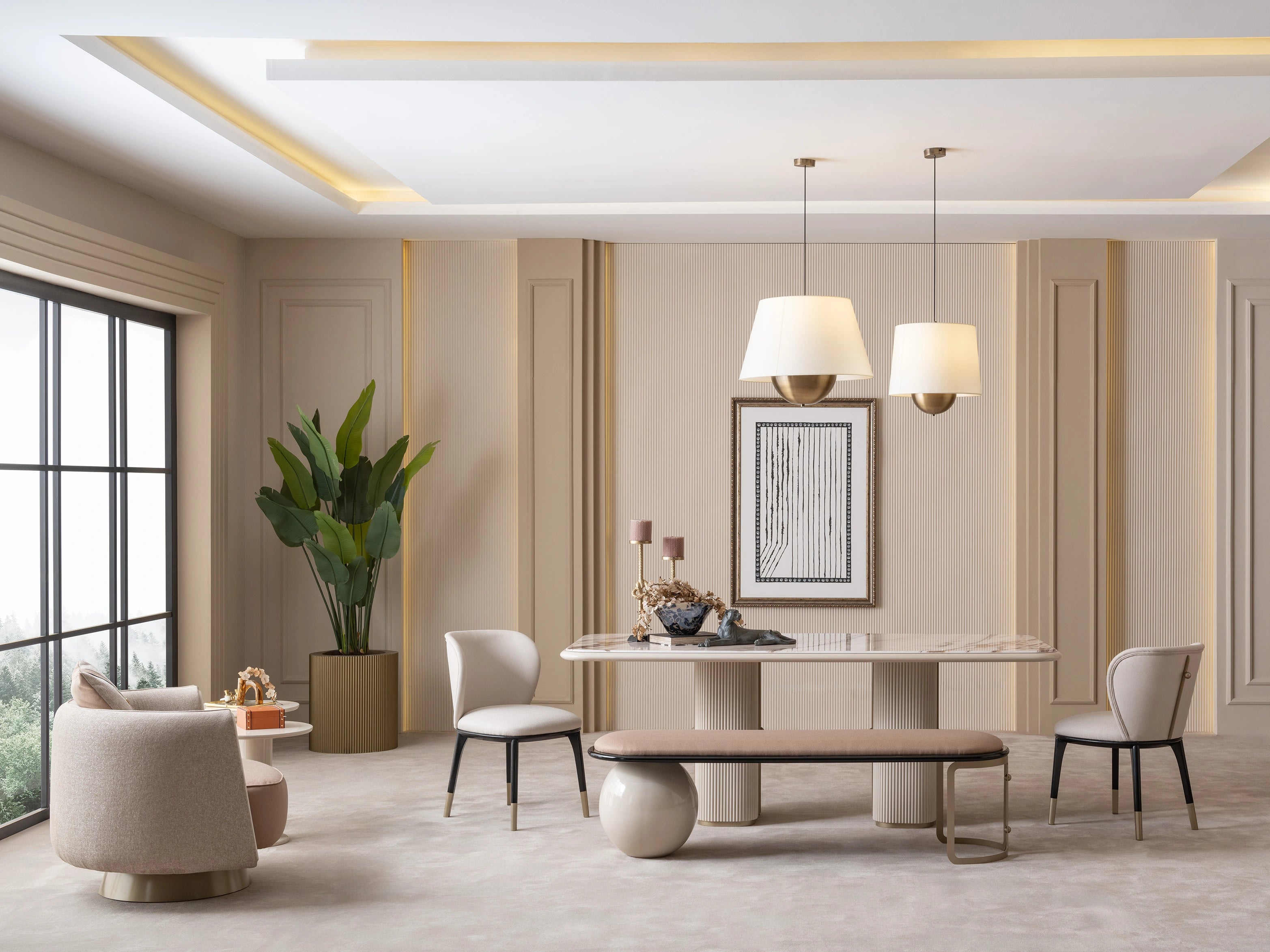 Nobel Dining Set: Modern Kitchen Furniture | Luxe Life Furniture