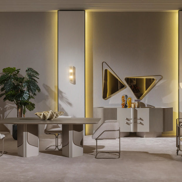 Ricamo dining table in luxury neutral tones