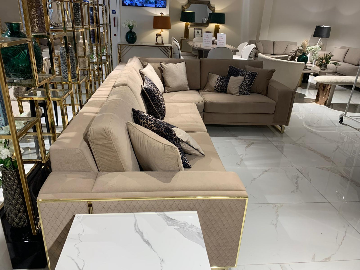 Uluda Corner Sofabed with 10 Matching Cushions – Full Set