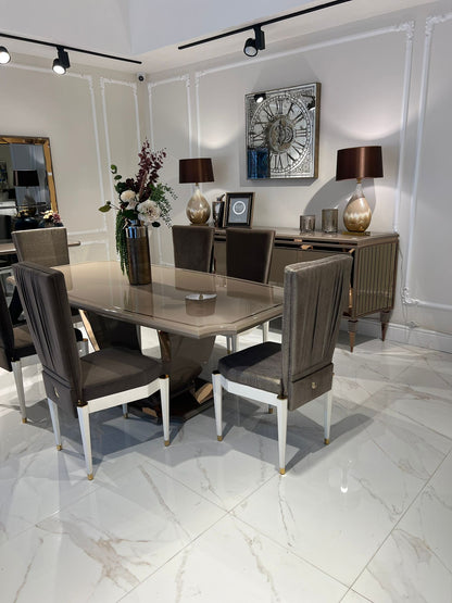 Sevilla Dining Table with 6 chairs and Sideboard - Luxe Life Furniture