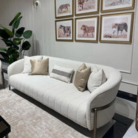 Lyon 3 Seater Fabric Sofa: Spacious Comfort