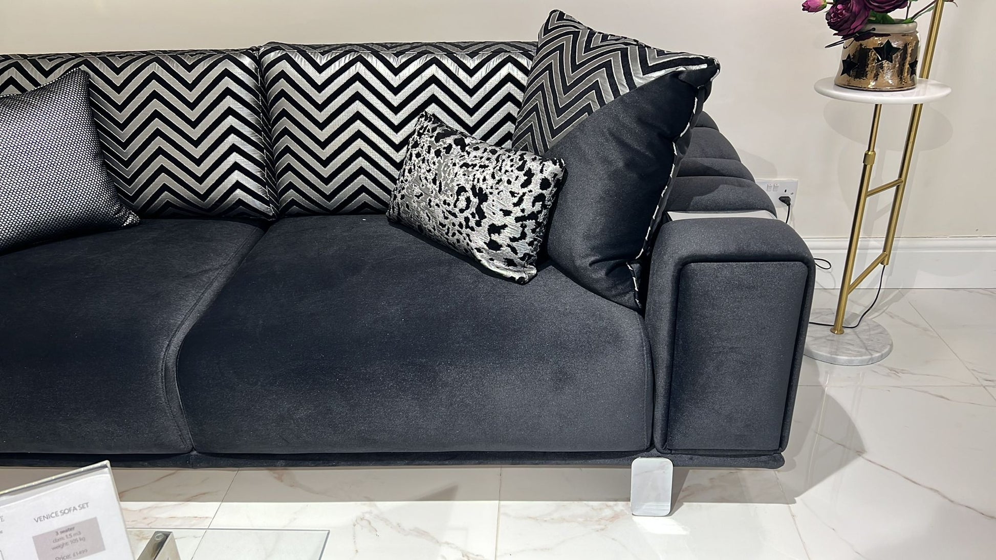 Venice Black Sofa Set - Luxe Life Furniture