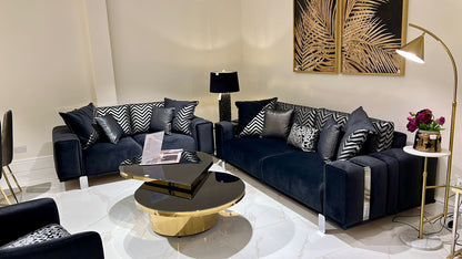 Venice Black Sofa Set - Luxe Life Furniture