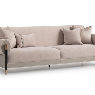 Casto 2 Seater Sofa Leather Detailed