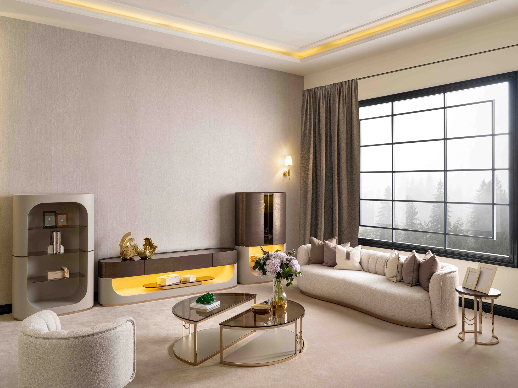 Comfortable family seating with Calista sofa set and armchair 