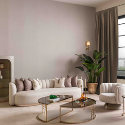 Split 4-seater sofa configuration with armchair  for flexible seating