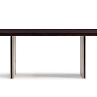 Close-up of Casto Dining Table with cream-colored base