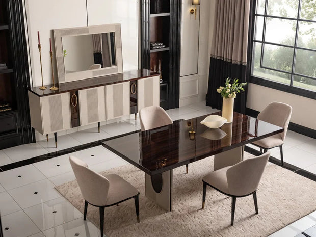 Casto dining room furniture set with matching sideboard