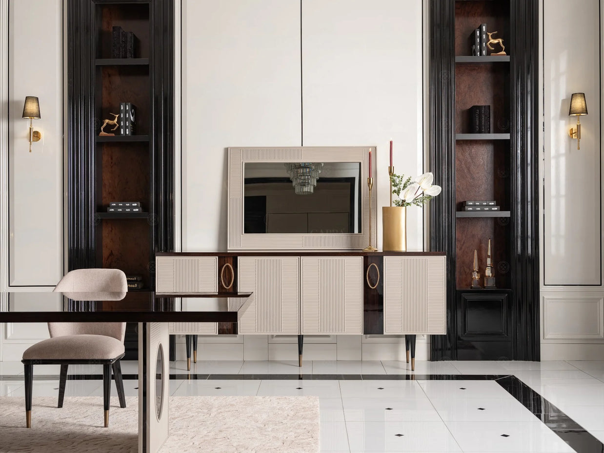 Casto sideboard with modern storage design in luxury room