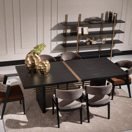 Tabletop detail showing premium wood grain from top with shelf