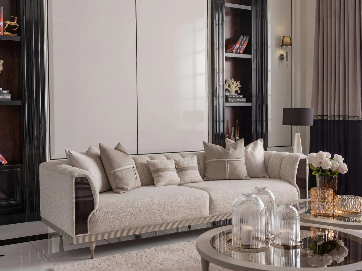 Ecrue Living Room 4 Seater Sofa with a luxurious leather design, deep cushions, and premium comfort for modern interiors.