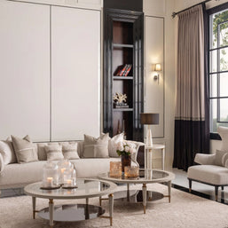 Ecrue Living Room Couch Set that has 4 Setaer Sofa and Armchair | Luxe Life Furniture