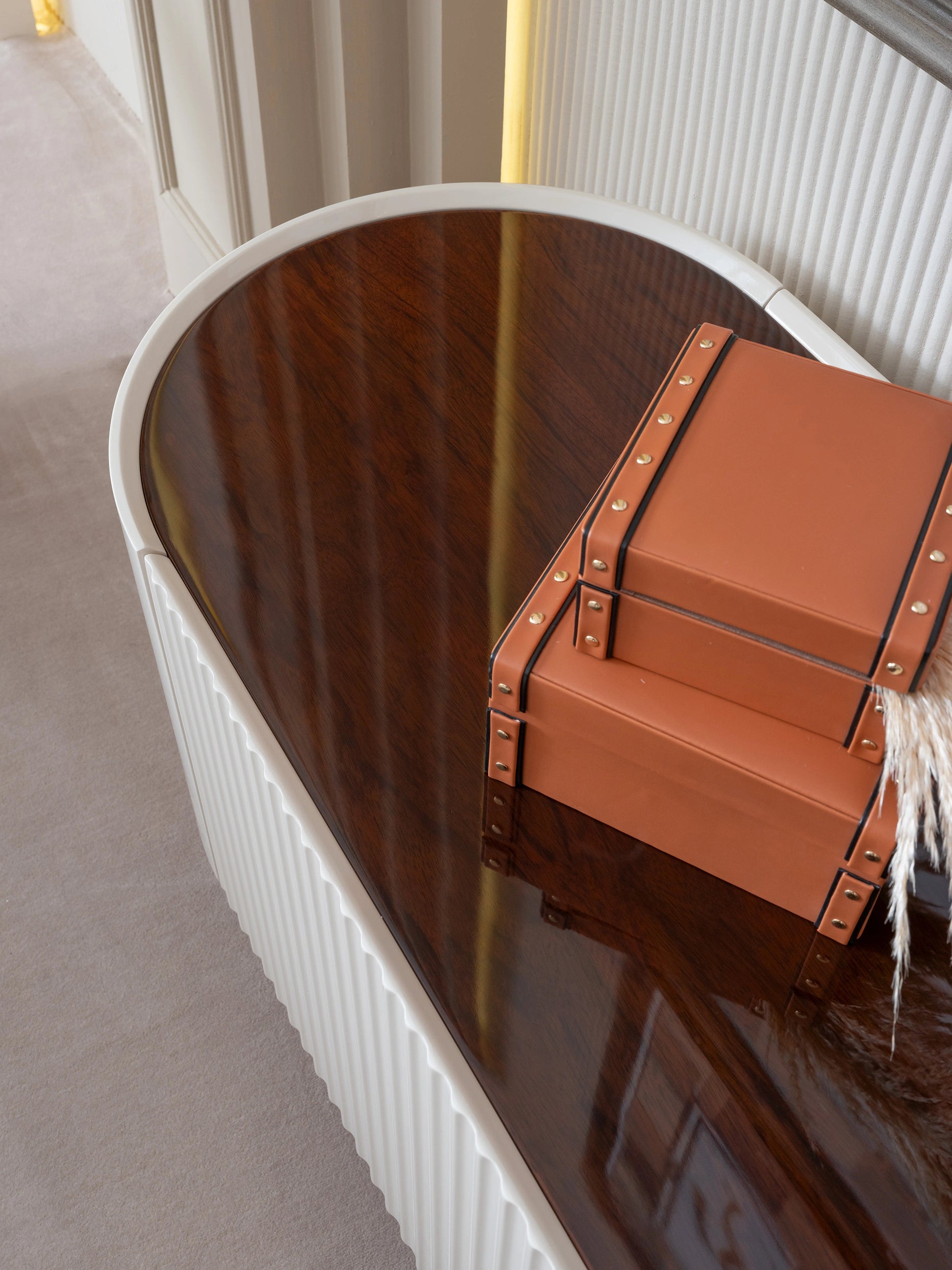 Florance TV unit in luxury living room showing up the close view. 