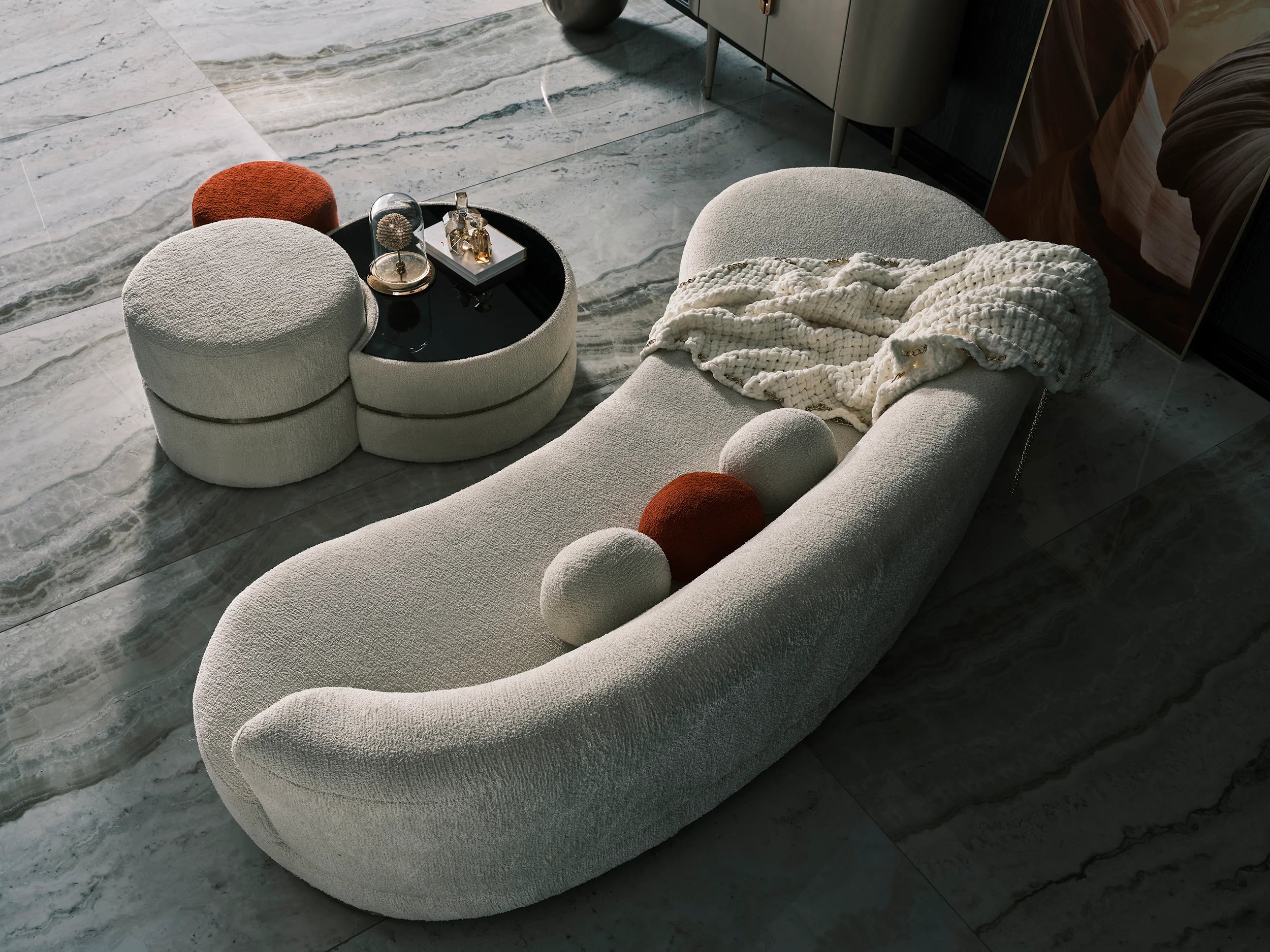 Laila Curved Sofa Set: Luxe Life Furniture