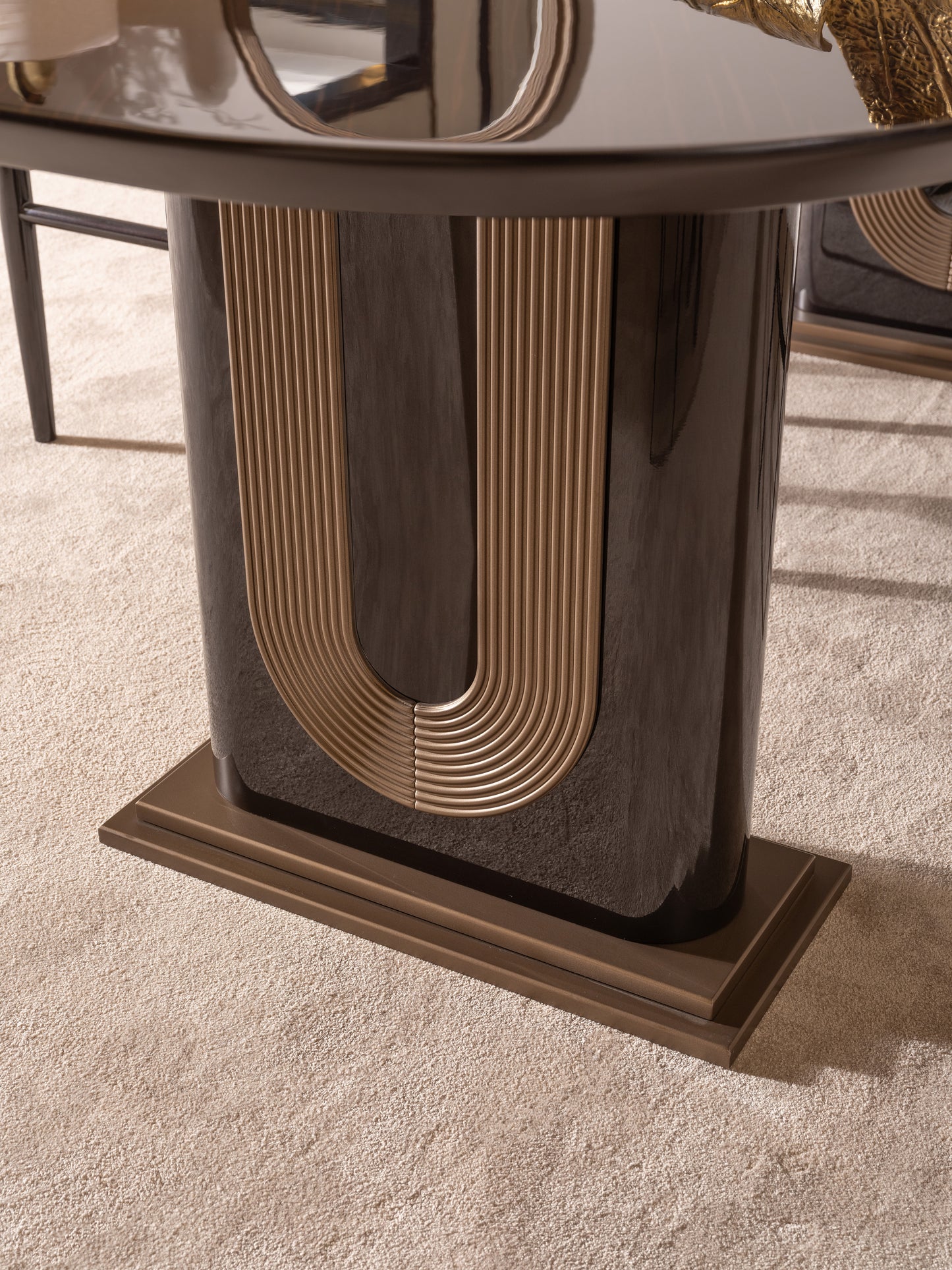 Zenith Dining Set – Modern Luxury Dining Room Furniture with Artistic Accents
