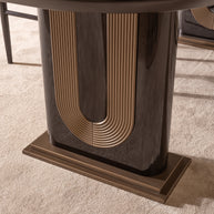 Zenith Dining Set – Modern Luxury Dining Room Furniture with Artistic Accents
