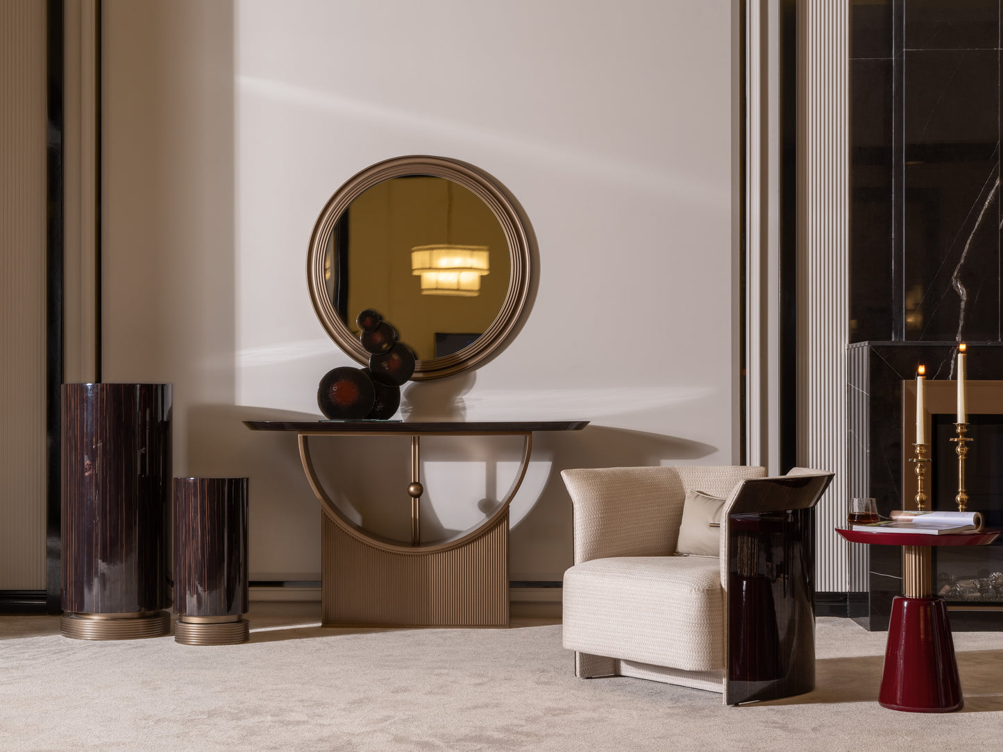 Zenith Dining Set – Modern Luxury Dining Room Furniture with Artistic Accents
