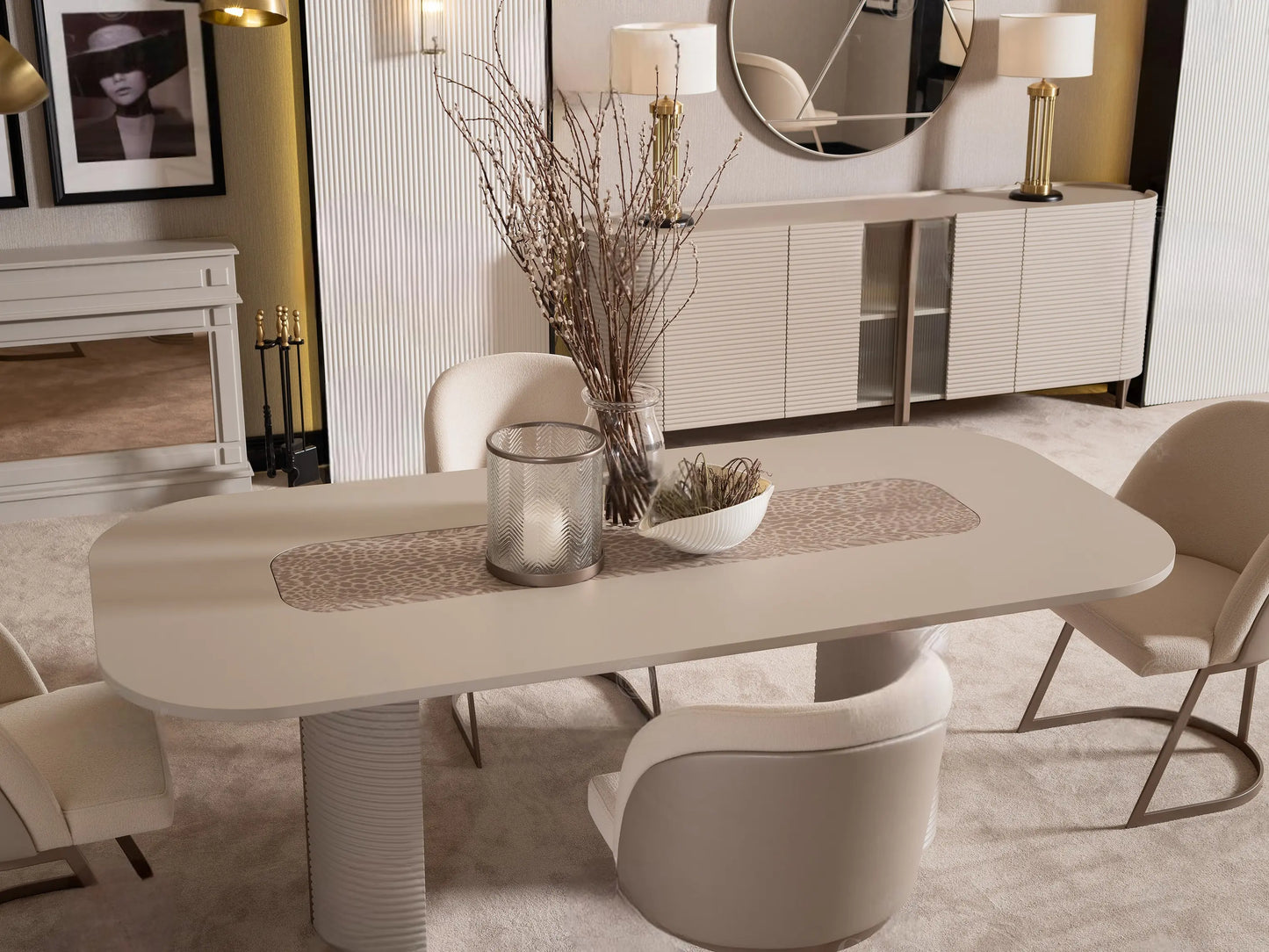 Leora Dining Table:Luxe Life Furniture